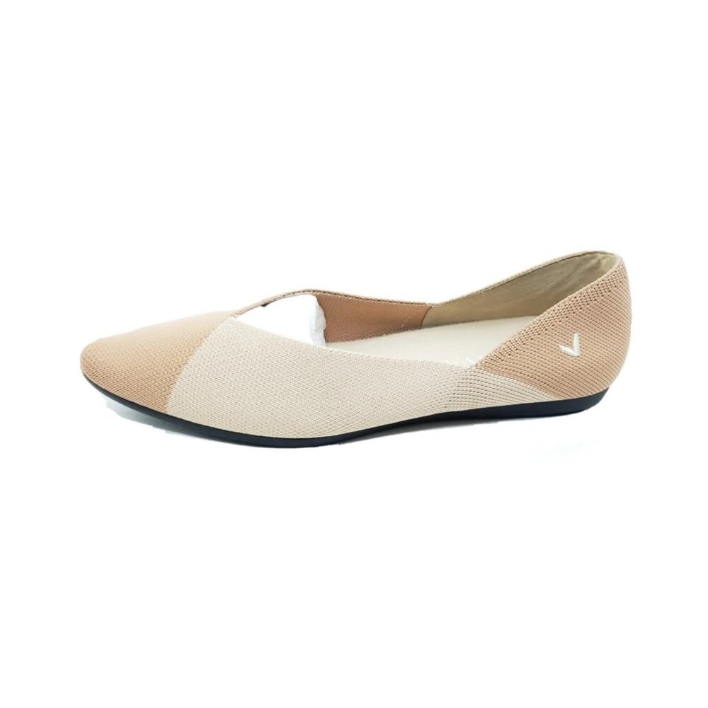 VIVAIA Valencia Pointed Toe Knit Flats Womens Beige Shoes Size 37 US 6.5 - Picture 10 of 10